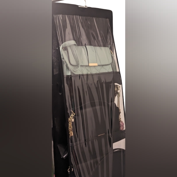 NWT hanging bag organizer - fits 6 purses small to lrg 360° movement open sides - Picture 7 of 8